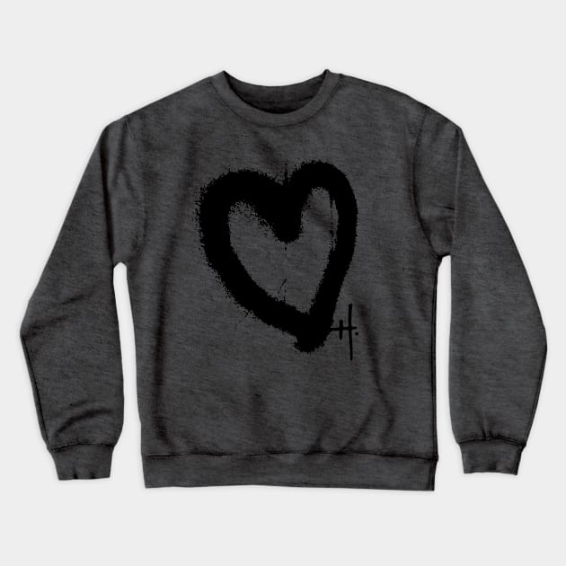 Hydrus Graffiti Heart Crewneck Sweatshirt by Hydrus